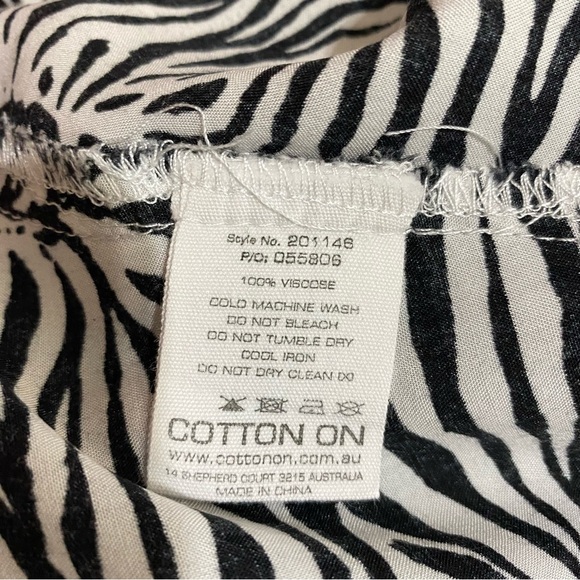Cotton On One Shoulder Ruffle Zebra Print Dress - Picture 3 of 6